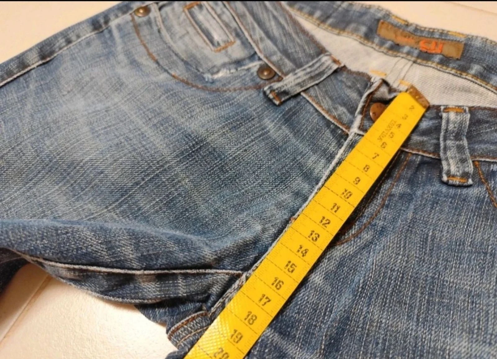 Jean court vintage taille basse (S) – photo 9